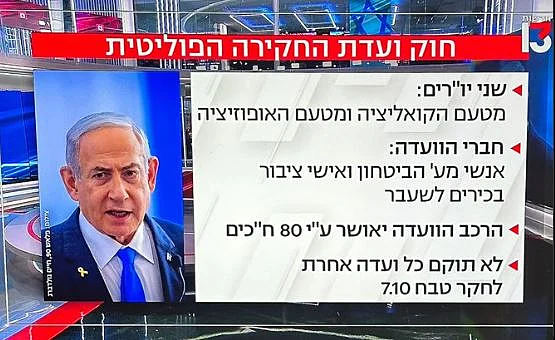 חוק ועדת החקירה הפוליטית שמקדם נתניהו