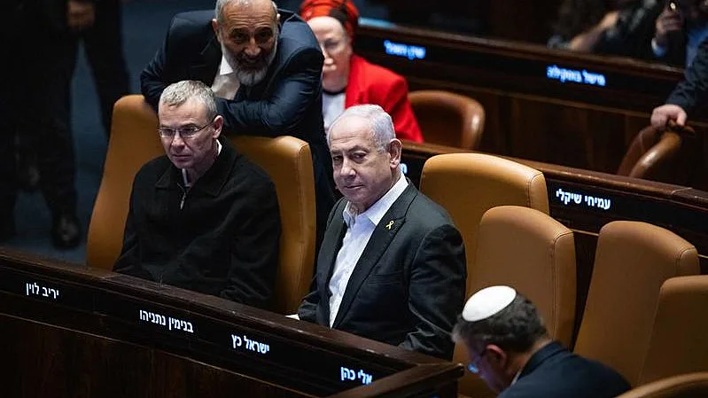 נתניהו לוין ודרעי בכנסת