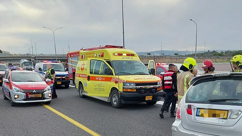 זירת התאונה הקטלנית במחלף ביאליק