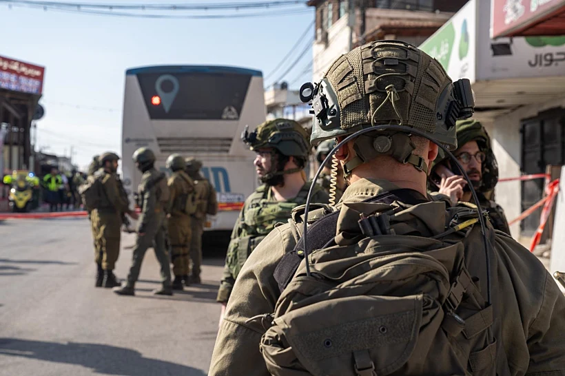 כוחות צה"ל בזירת הפיגוע בשומרון