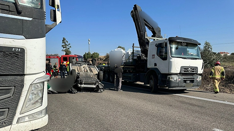 עוטף עזה זירת התאונה סמוך לניר עם