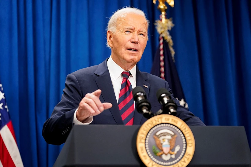 נשיא ארצות הברית ג'ו ביידן בנאום