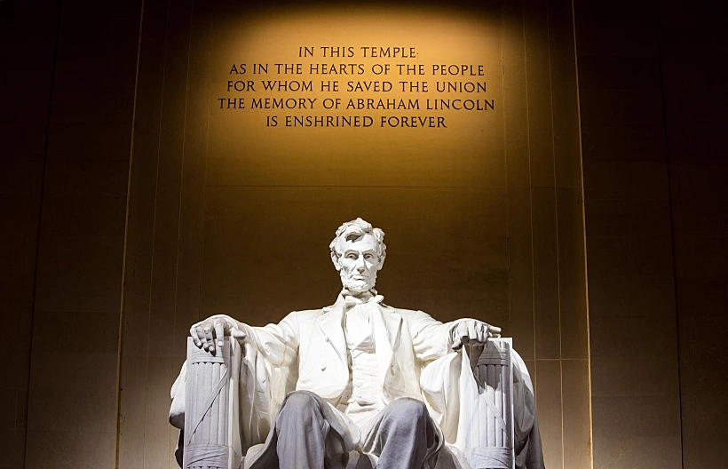 Lincoln Memorial אנדרטת לינקולן וושִׁינְגְטוֹן דִי. סִי ארצות הברית אמריקה