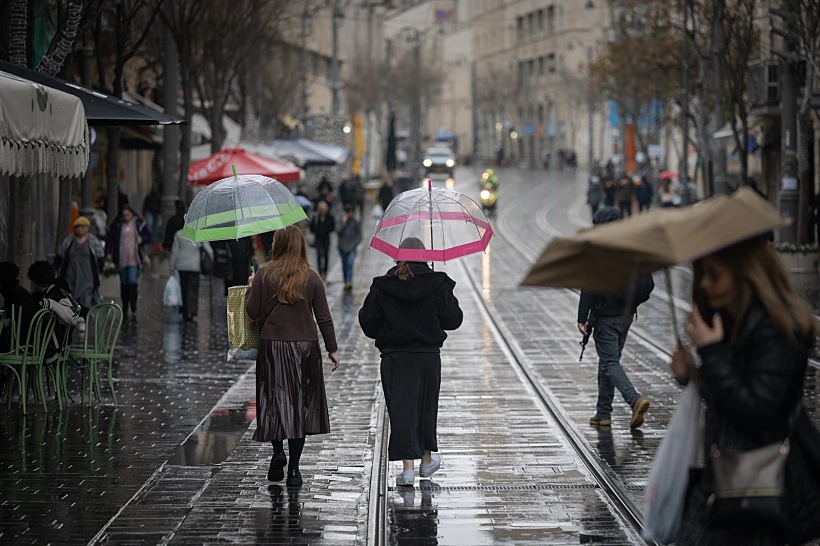 תחזית מזג אוויר גשם חורף בירושלים