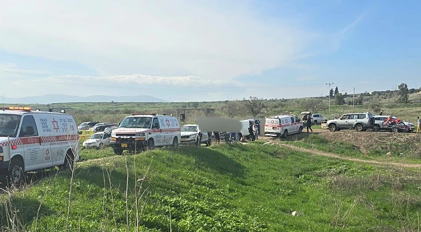 זירת התאונה סמוך לחמדיה