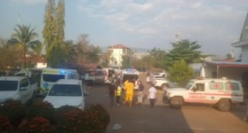 זירת התאונה בלאוס