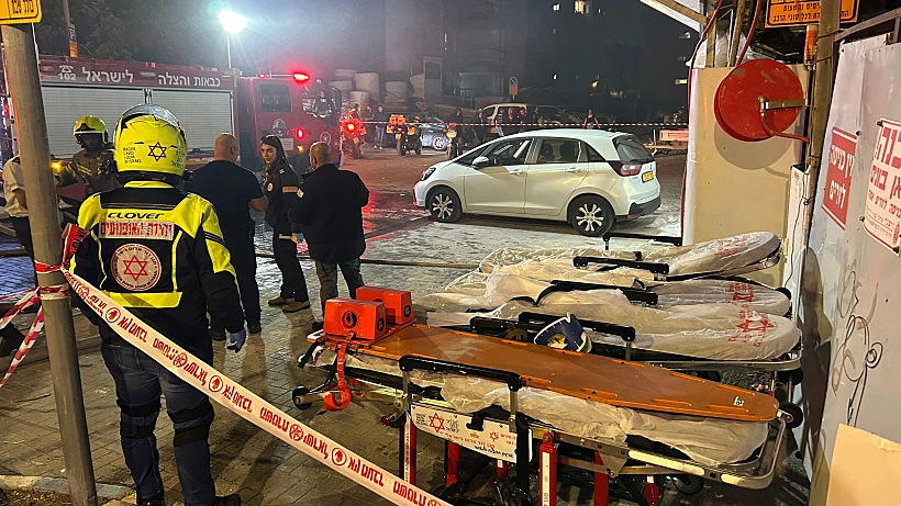 זירת השריפה בבניין בבת ים