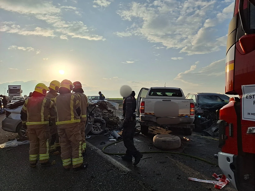 זירת התאונה סמוך לטבריה