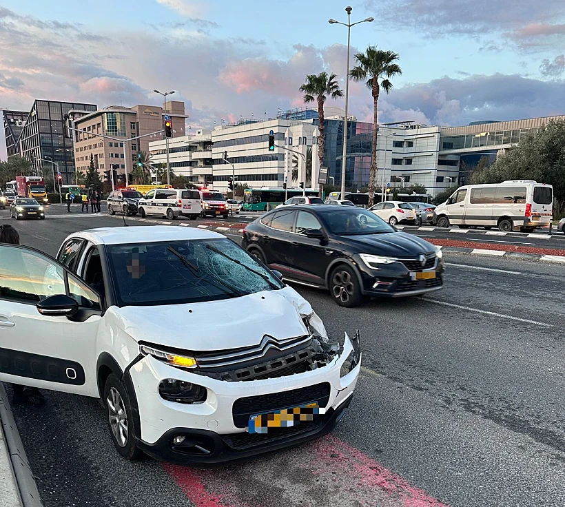 זירת התאונה בחיפה