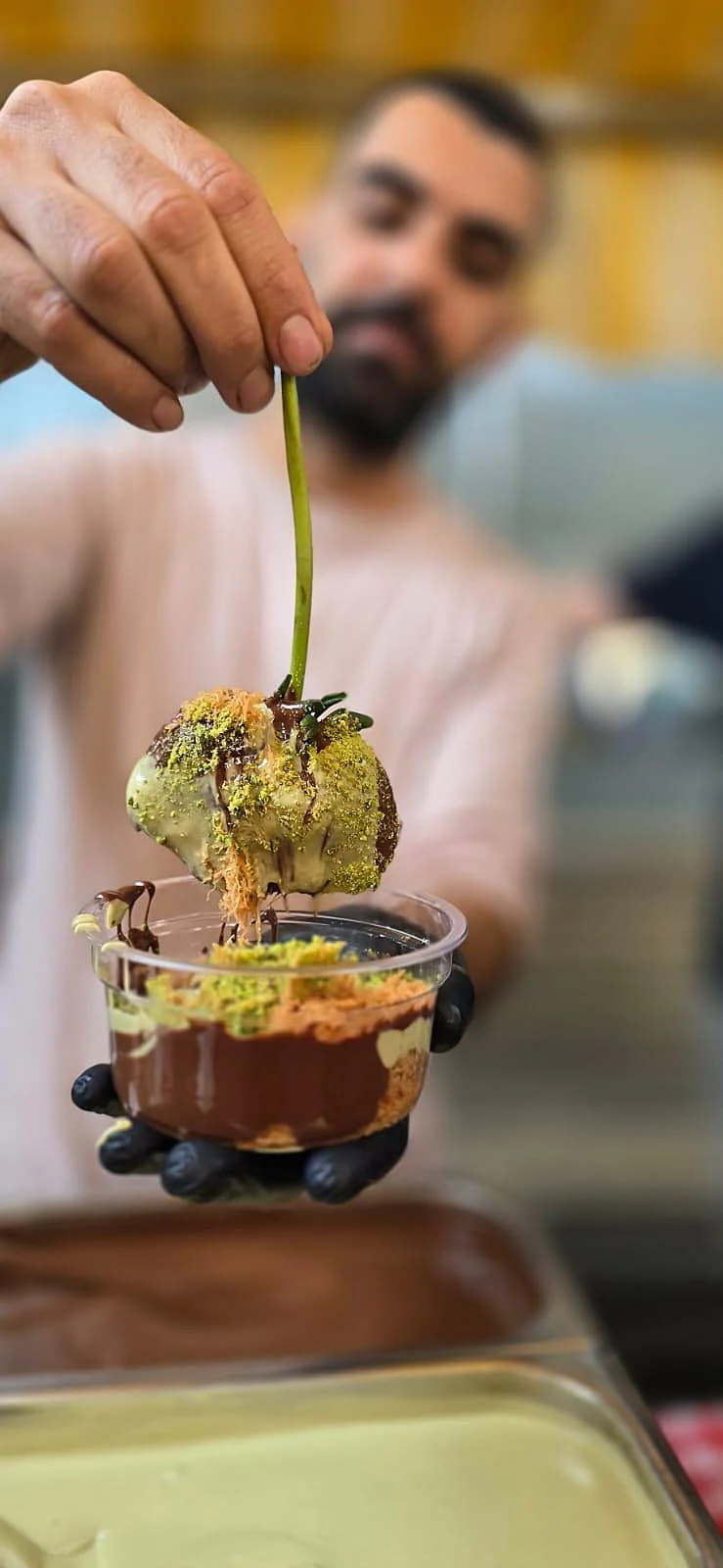 קינוח תות דובאי, כנאפה כעכ