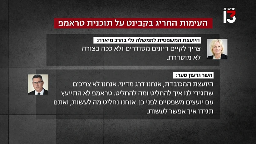 הציטוטים מהעימות בקבינט בין סער לבהרב-מיארה