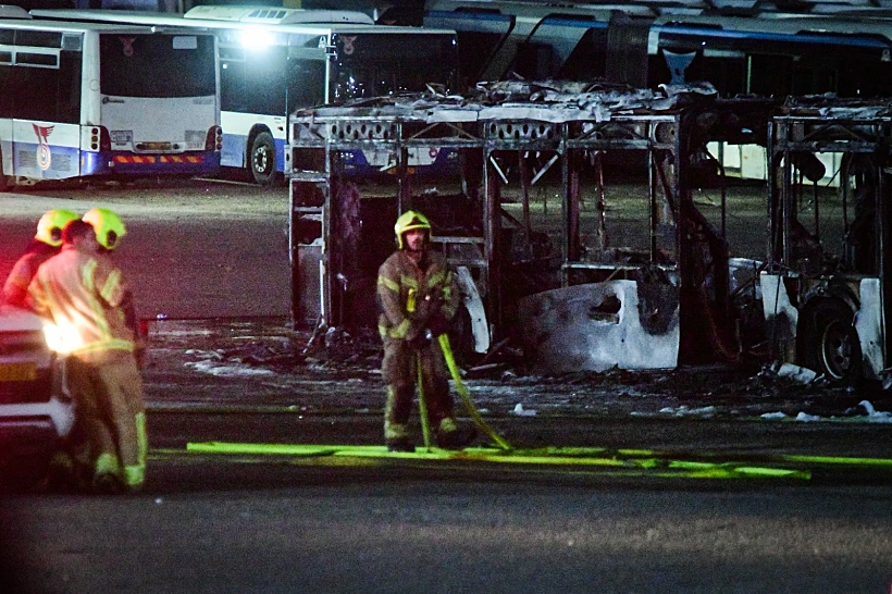 זירת פיצוץ האוטובוסים בבת ים