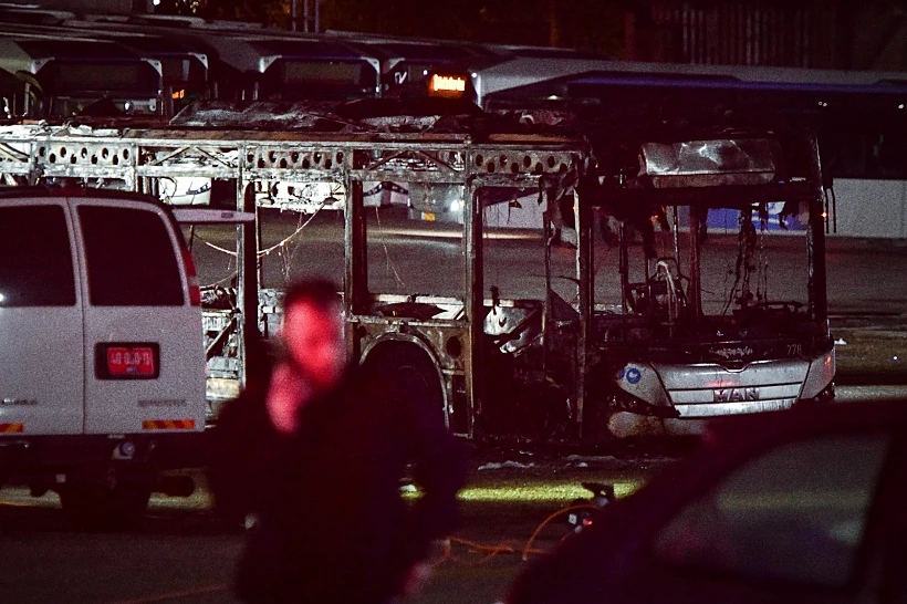 זירת פיצוץ האוטובוסים בבת ים