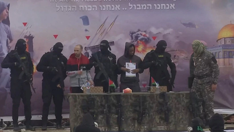 טל שהם ואברה מנגיסטו, על במת חמאס בעזה