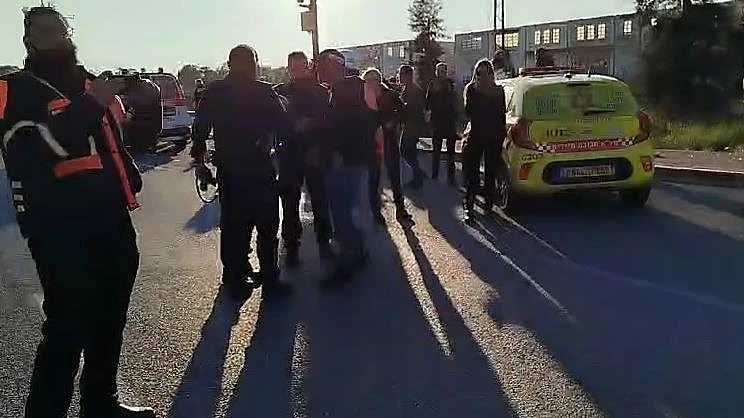 זירת פיגוע הדריסה בצומת כרכור