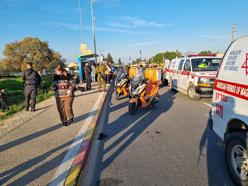 זירת פיגוע הדריסה בצומת כרכור