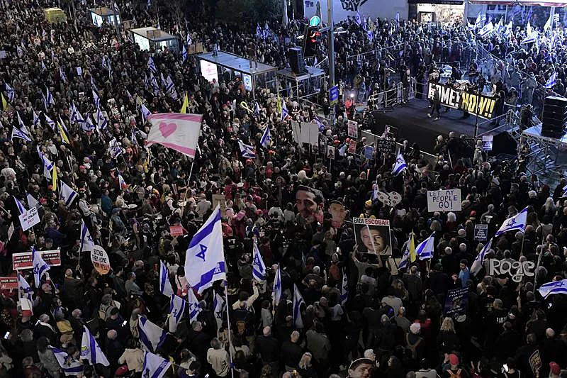 מחאת משפחות החטופים בתל אביב