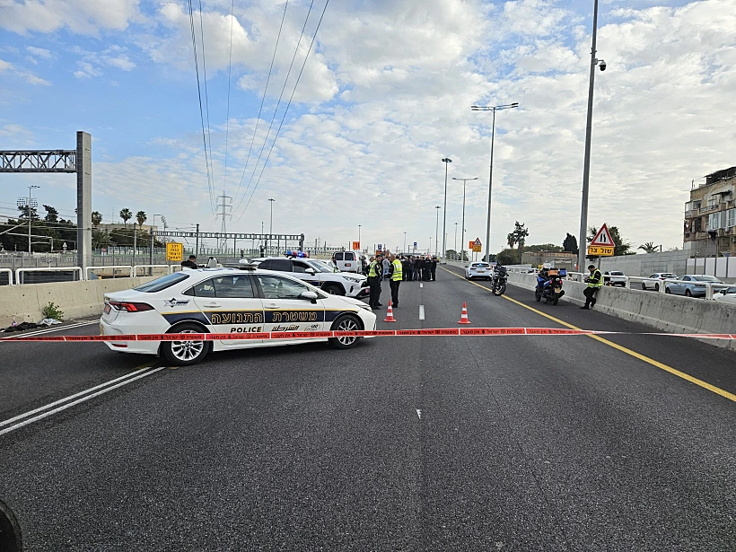 זירת פיצוץ הרכב של שלומי לחיאני באיילון
