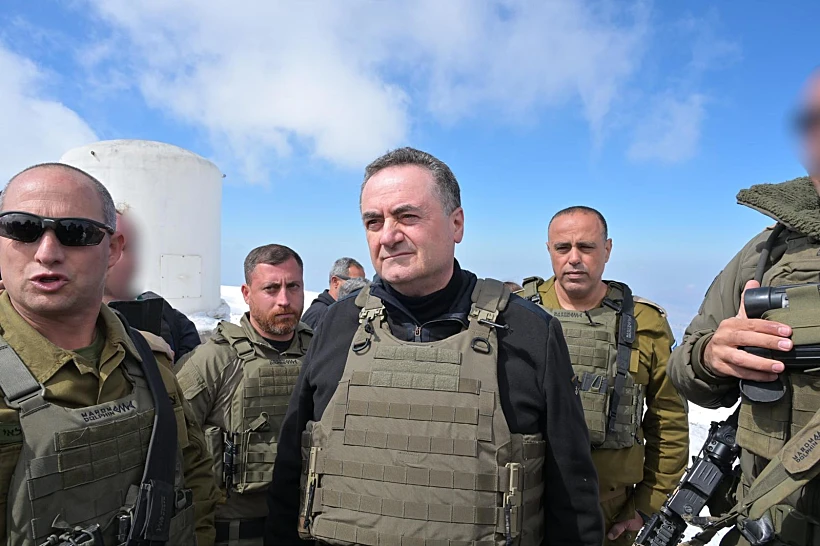השר כ"ץ בחרמון הסורי