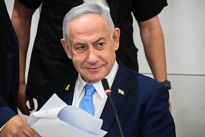 בנימין נתניהו בעדותו בבית המשפט בת"א
