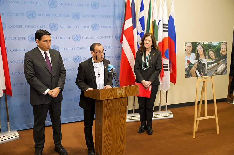 אלי שרעבי ודני דנון במטה האו"ם