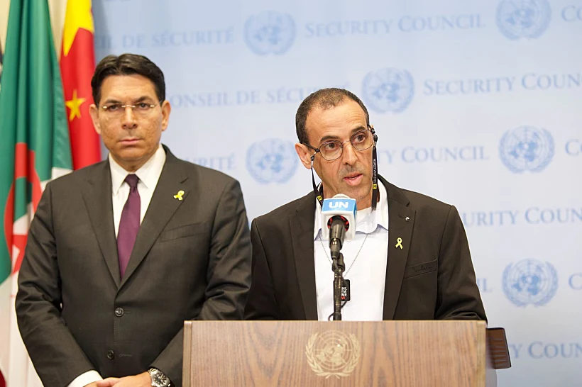 אלי שרעבי ודני דנון במטה האו"ם