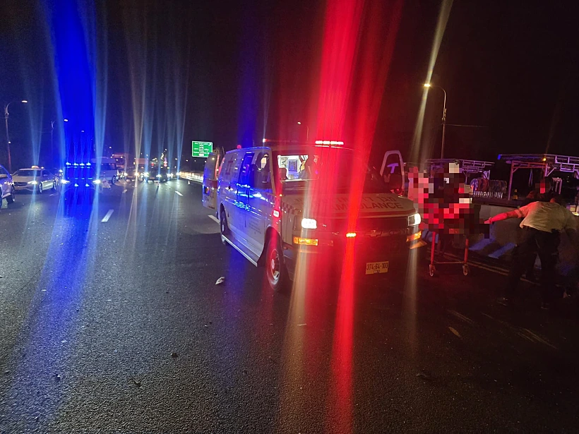 זירת התאונה במחלף חולון