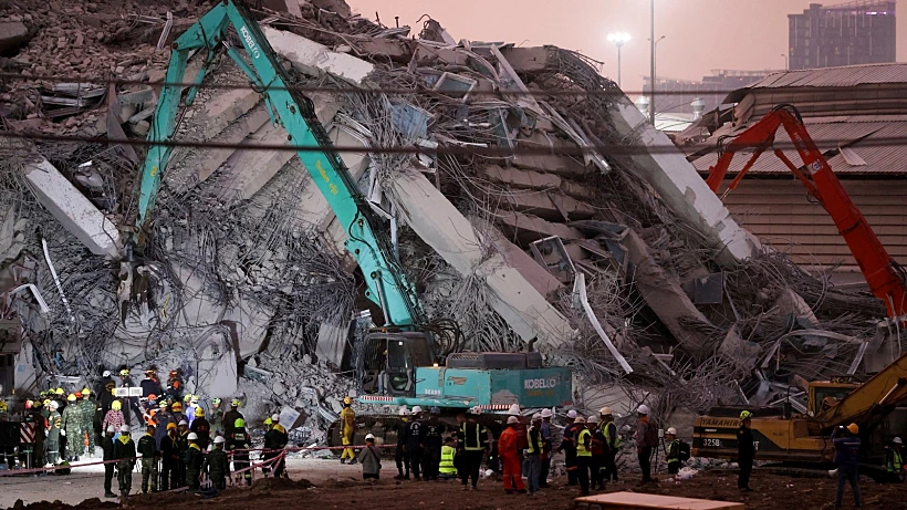 בניין שנהרס בבנגקוק בעקבות אסון הרעש