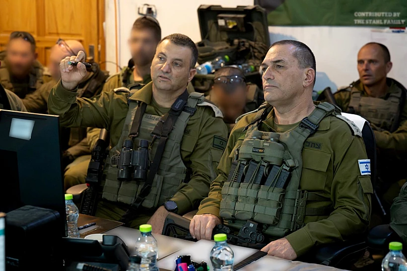 הרמטכ"ל אייל זמיר ואלוף פיקוד הדרום יניב עשור ברצועת עזה