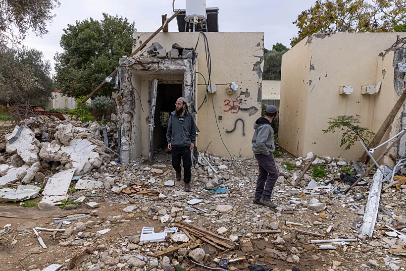 ההרס והחורבן אחרי הטבח בקיבוץ נירים