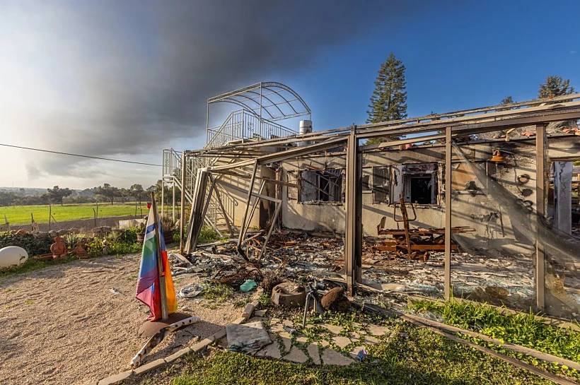 ההרס והחורבן אחרי הטבח בקיבוץ נירים