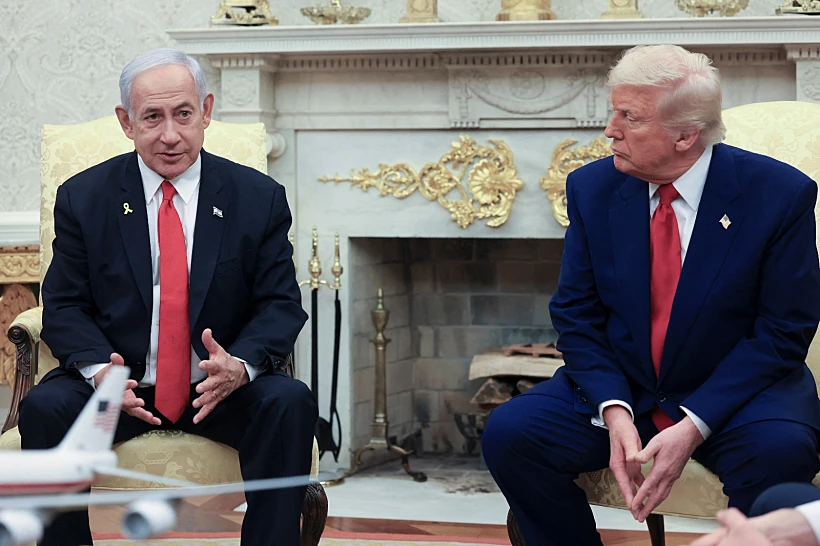 הנשיא טראמפ ורה"מ נתניהו בחדר הסגלגל
