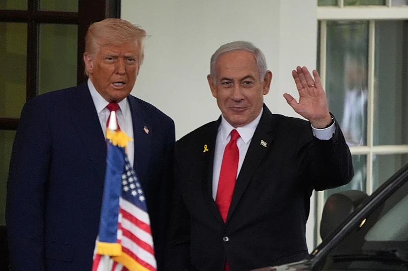 רה"מ נתניהו עם הנשיא טראמפ בבית הלבן