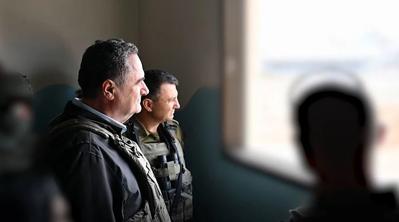 שר הביטחון ישראל כ"ץ בביקור בציר מורג שבעזה