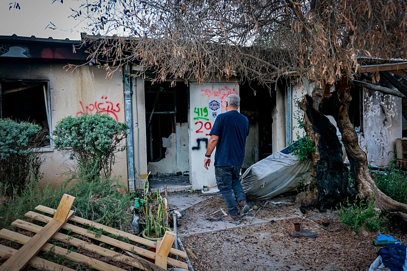 ההרס והחורבן אחרי הטבח בקיבוץ רעים