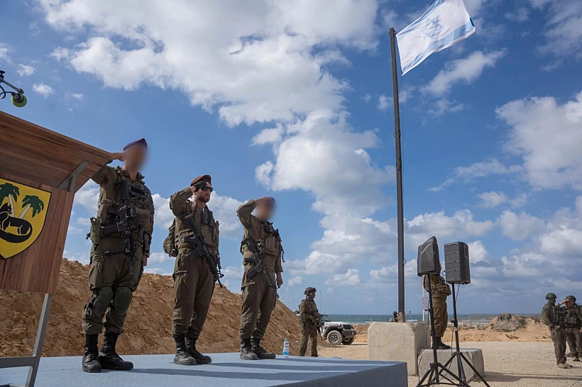 טקס חילופי מח"ט צפונית אוגדת עזה ברצועה