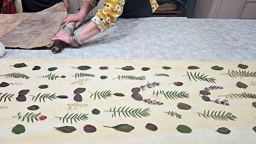 סדנת הדפס בוטני על בד