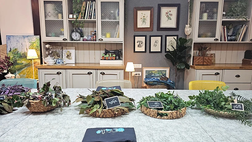 סדנת הדפס בוטני על בד