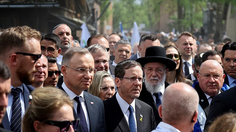 הנשיא הרצוג במצעד החיים בפולין