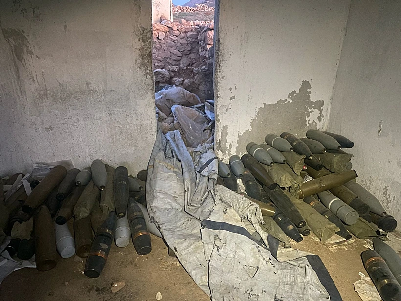 אמל"ח שאותר במפקדה המרכזית של המשטר הסורי הישן