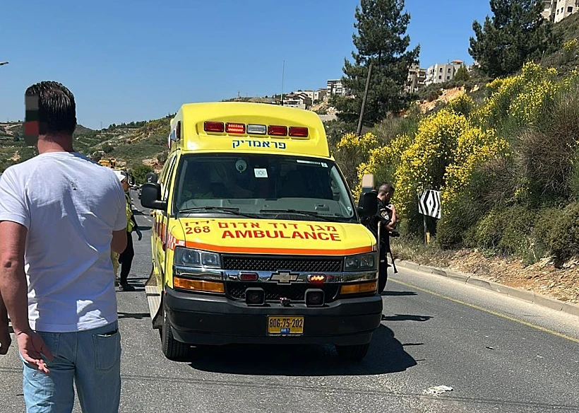 אמבולנס ברמת הגולן בצפון ליד מג'דל שמס