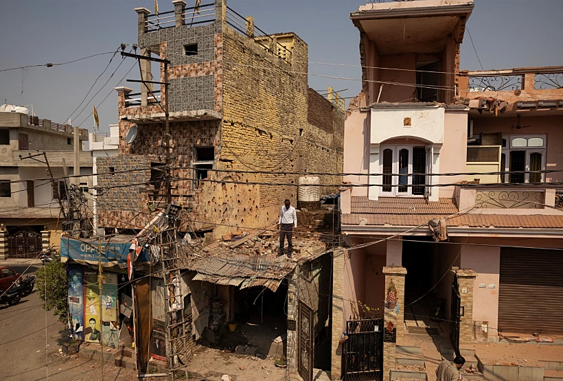 הנזק מההפצצות בעיר ג'אמו, הודו פקיסטן קשמיר