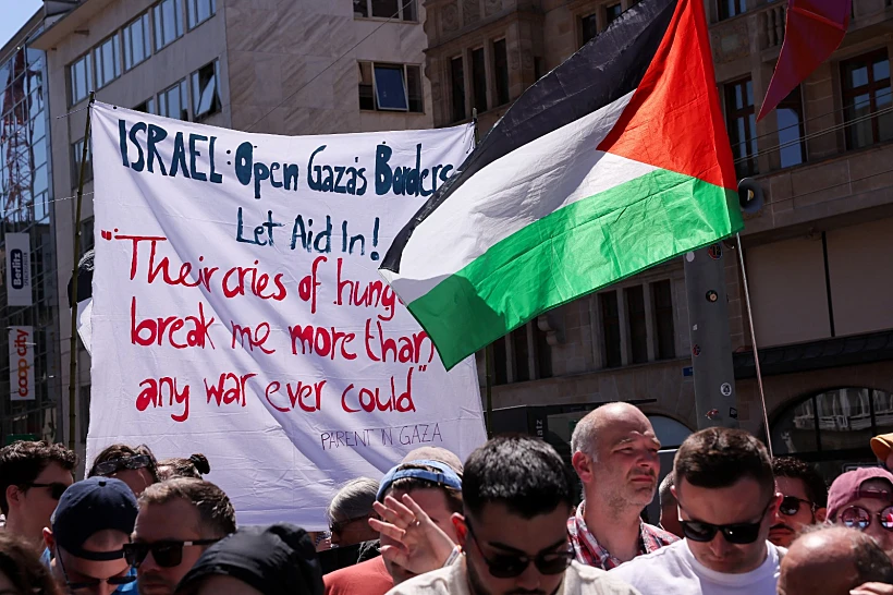 מפגינים פרו-פלסטינים באירוויזיון