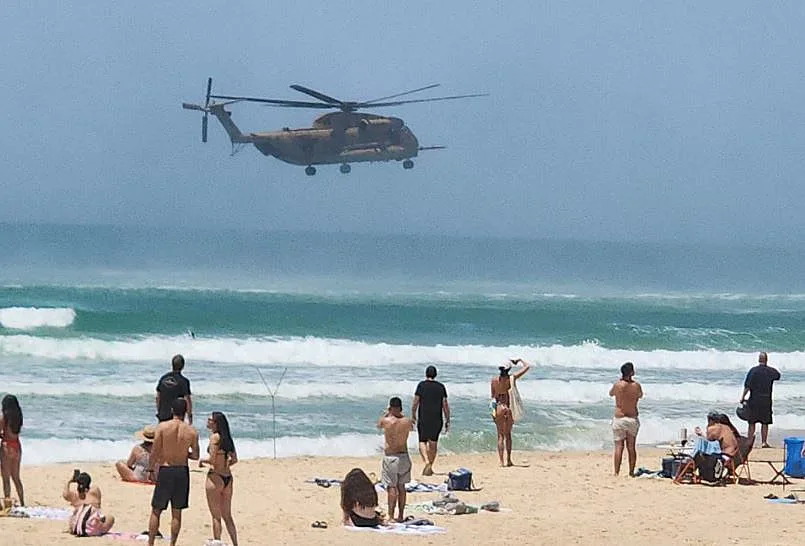 זירת ההתרסקות מול חופי בת ים