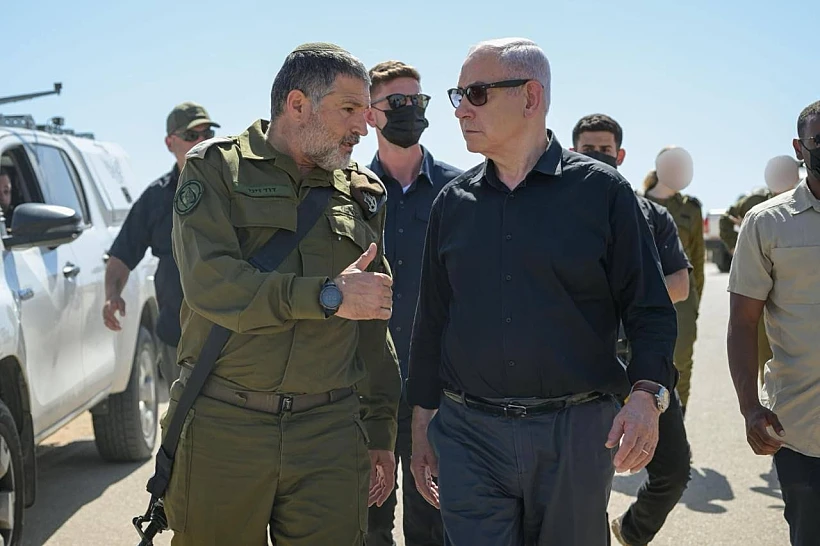 רה"מ בנימין נתניהו והאלוף דוד זיני