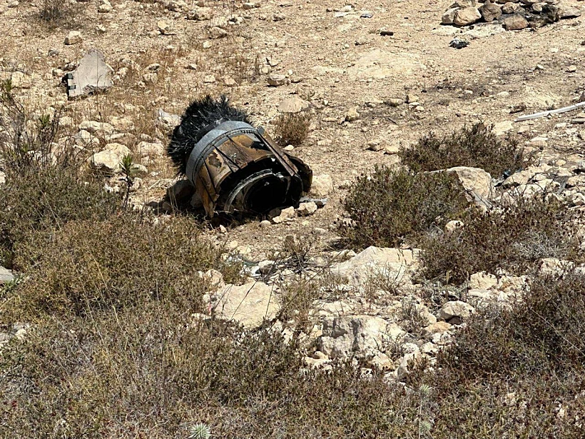 רסיס יירוט באזור דרום הר חברון