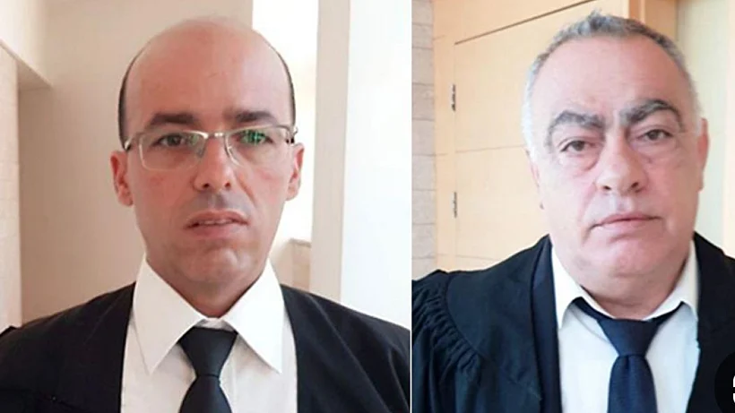 עו"ד אורי בר עוז (מימין) ועו"ד נדיר בראנסי