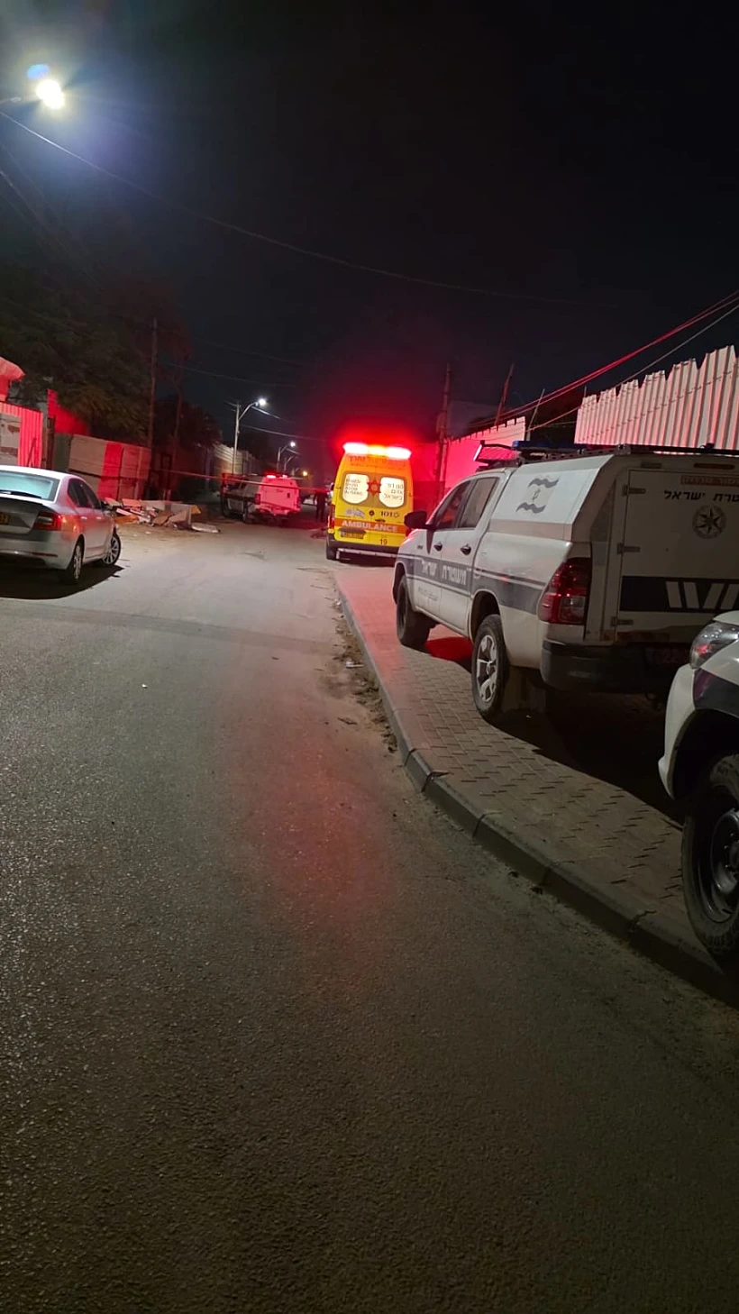 זירת הרצח בתל שבע אמבולנס בנגב