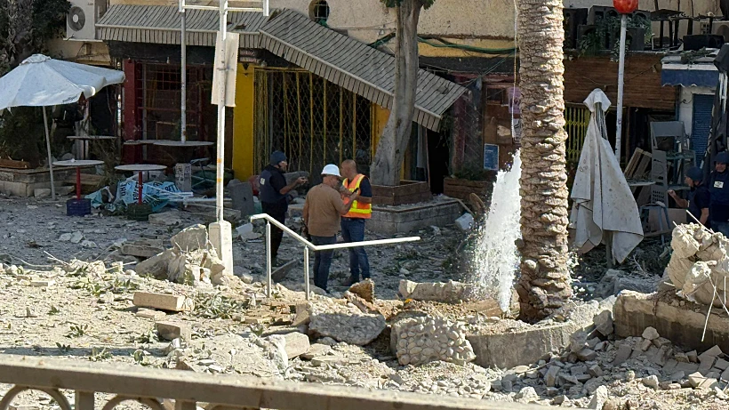 זירת הפגיעה בחיפה