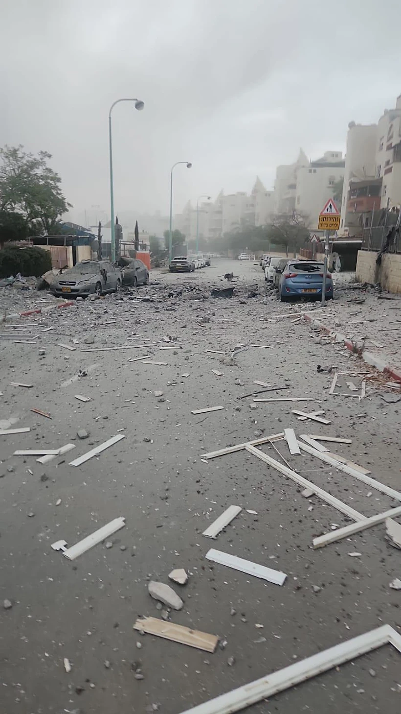 זירת הפגיעה בבאר שבע